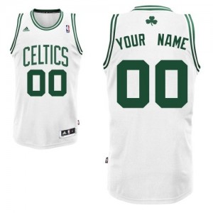 Maillot NBA Blanc Swingman Personnalisé Boston Celtics Home Homme Adidas