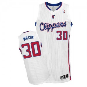 Los Angeles Clippers #30 Adidas Home Blanc Authentic Maillot d'équipe de NBA Remise - C.J. Wilcox pour Homme