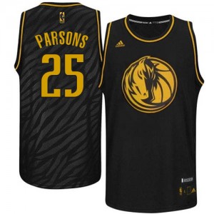 Maillot NBA Dallas Mavericks #25 Chandler Parsons Noir Adidas Swingman Precious Metals Fashion - Homme