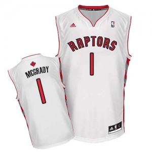 Maillot NBA Toronto Raptors #1 Tracy Mcgrady Blanc Adidas Swingman Home - Homme