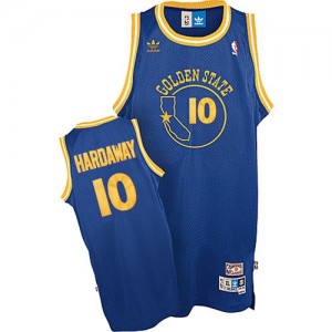 Golden State Warriors Tim Hardaway #10 Throwback Swingman Maillot d'équipe de NBA - Bleu royal pour Homme