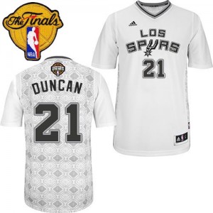 San Antonio Spurs Tim Duncan #21 New Latin Nights Finals Patch Authentic Maillot d'équipe de NBA - Blanc pour Homme