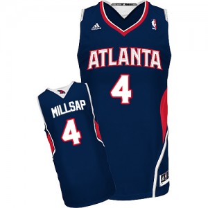 Atlanta Hawks #4 Adidas Road Bleu marin Swingman Maillot d'équipe de NBA en ligne - Paul Millsap pour Homme