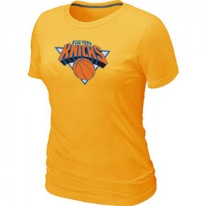 New York Knicks Big & Tall Tee-Shirt d'équipe de NBA - Jaune pour Femme