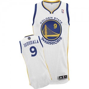 Maillot NBA Blanc Andre Iguodala #9 Golden State Warriors Home Authentic Homme Adidas