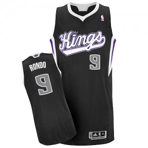 Sacramento Kings Rajon Rondo #9 Alternate Authentic Maillot d'équipe de NBA - Noir pour Homme