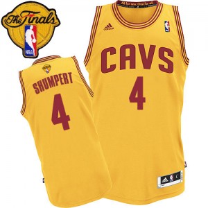 Maillot NBA Or Iman Shumpert #4 Cleveland Cavaliers Alternate 2015 The Finals Patch Authentic Homme Adidas