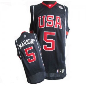 Maillot Nike Bleu marin Summer Olympics Authentic Team USA - Stephon Marbury #5 - Homme