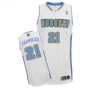 Maillot NBA Authentic Wilson Chandler #21 Denver Nuggets Home Blanc - Homme