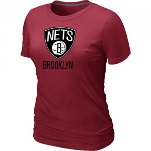 T-shirt principal de logo Brooklyn Nets NBA Big & Tall Rouge - Femme