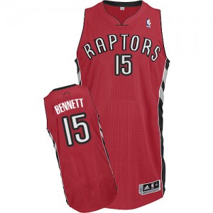 Toronto Raptors #15 Adidas Road Rouge Authentic Maillot d'équipe de NBA 100% authentique - Anthony Bennett pour Homme