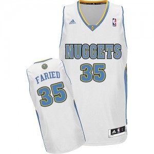Denver Nuggets #35 Adidas Home Blanc Swingman Maillot d'équipe de NBA Promotions - Kenneth Faried pour Homme
