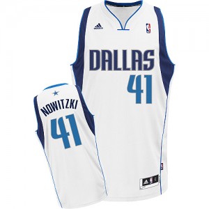 Maillot NBA Swingman Dirk Nowitzki #41 Dallas Mavericks Home Blanc - Homme