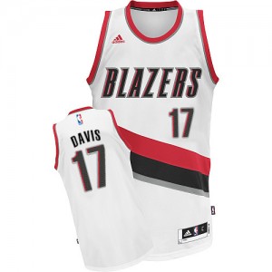 Portland Trail Blazers Ed Davis #17 Home Swingman Maillot d'équipe de NBA - Blanc pour Homme
