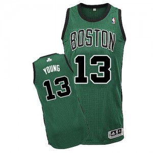 Maillot NBA Vert (No. noir) James Young #13 Boston Celtics Alternate Authentic Homme Adidas