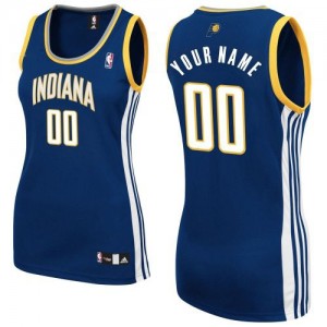 Maillot NBA Indiana Pacers Personnalisé Authentic Bleu marin Adidas Road - Femme