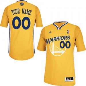Maillot NBA Or Swingman Personnalisé Golden State Warriors Alternate Femme Adidas