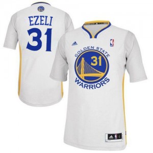 Maillot Adidas Blanc Alternate Authentic Golden State Warriors - Festus Ezeli #31 - Homme