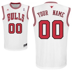 Chicago Bulls Swingman Personnalisé Home Maillot d'équipe de NBA - Blanc pour Enfants