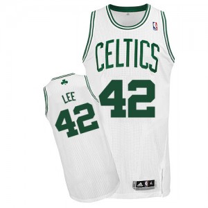 Maillot NBA Blanc David Lee #42 Boston Celtics Home Authentic Homme Adidas