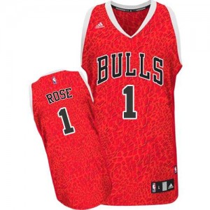 Maillot NBA Swingman Derrick Rose #1 Chicago Bulls Crazy Light Rouge - Homme