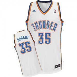 Maillot Adidas Blanc Home Swingman Oklahoma City Thunder - Kevin Durant #35 - Homme