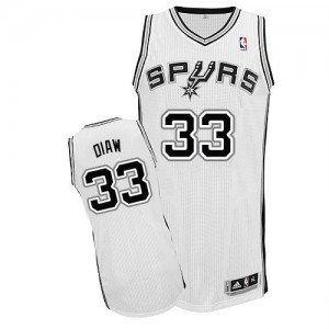 San Antonio Spurs #33 Adidas Home Blanc Authentic Maillot d'équipe de NBA en vente en ligne - Boris Diaw pour Homme