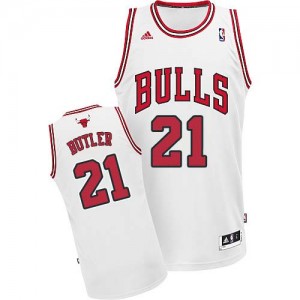 Maillot NBA Chicago Bulls #21 Jimmy Butler Blanc Adidas Swingman Home - Homme