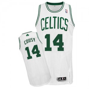 Maillot NBA Boston Celtics #14 Bob Cousy Blanc Adidas Authentic Home - Homme