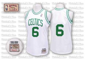 Boston Celtics #6 Mitchell and Ness Throwback Blanc Authentic Maillot d'équipe de NBA prix d'usine en ligne - Bill Russell pour Homme