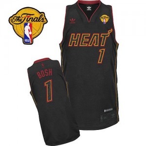 Maillot Swingman Miami Heat NBA Fashion Finals Patch Fibre de carbone noire - #1 Chris Bosh - Homme