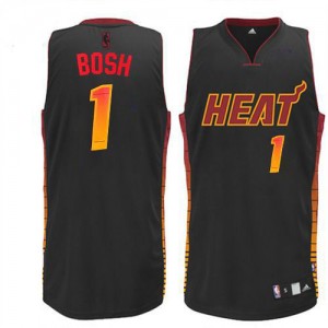 Maillot NBA Authentic Chris Bosh #1 Miami Heat Vibe Noir - Homme