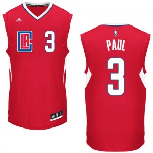 Maillot NBA Rouge Chris Paul #3 Los Angeles Clippers Road Authentic Homme Adidas