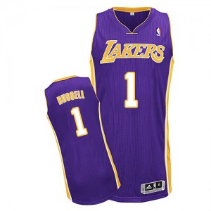 Maillot Adidas Violet Road Authentic Los Angeles Lakers - D'Angelo Russell #1 - Homme