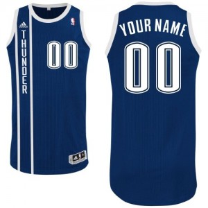 Maillot NBA Bleu marin Authentic Personnalisé Oklahoma City Thunder Alternate Enfants Adidas