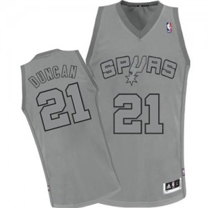 Maillot NBA Authentic Tim Duncan #21 San Antonio Spurs Big Color Fashion Gris - Homme