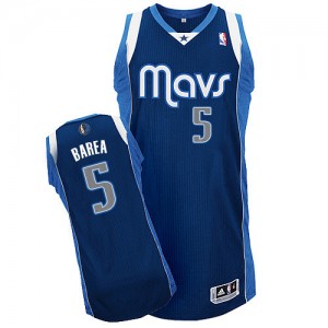 Dallas Mavericks Jose Juan Barea #5 Alternate Authentic Maillot d'équipe de NBA - Bleu marin pour Homme