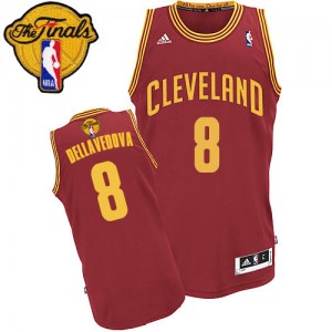 Cleveland Cavaliers #8 Adidas Road 2015 The Finals Patch Vin Rouge Swingman Maillot d'équipe de NBA Remise - Matthew Dellavedova pour Homme