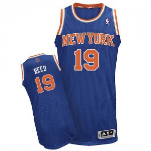 Maillot NBA Authentic Willis Reed #19 New York Knicks Road Bleu royal - Homme