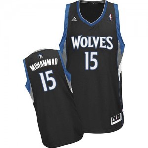 Maillot Adidas Noir Alternate Swingman Minnesota Timberwolves - Shabazz Muhammad #15 - Homme