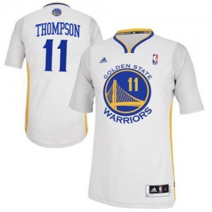 Golden State Warriors #11 Adidas Alternate Blanc Swingman Maillot d'équipe de NBA prix d'usine en ligne - Klay Thompson pour Homme