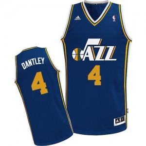 Maillot NBA Bleu marin Adrian Dantley #4 Utah Jazz Road Swingman Homme Adidas