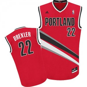 Maillot NBA Swingman Clyde Drexler #22 Portland Trail Blazers Alternate Rouge - Homme