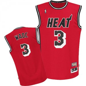 Maillot NBA Authentic Dwyane Wade #3 Miami Heat Hardwood Classics Nights Rouge - Homme