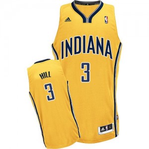 Maillot NBA Indiana Pacers #3 George Hill Or Adidas Swingman Alternate - Homme