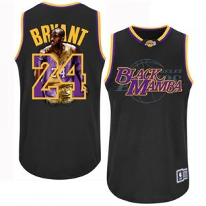 Los Angeles Lakers Kobe Bryant #24 Notorious Authentic Maillot d'équipe de NBA - Noir pour Homme