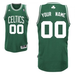 Maillot NBA Swingman Personnalisé Boston Celtics Road Vert (No Blanc) - Enfants