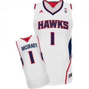 Maillot NBA Swingman Tracy Mcgrady #1 Atlanta Hawks Home Blanc - Homme
