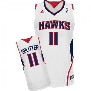 Maillot NBA Blanc Tiago Splitter #11 Atlanta Hawks Home Swingman Homme Adidas