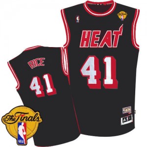 Maillot Authentic Miami Heat NBA Hardwood Classic Nights Finals Patch Noir - #41 Glen Rice - Homme
